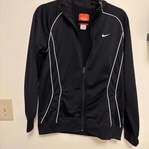 Vintage Nike Jacket Youth XL (16-18) Lightweight Retro Logo Jacket Black